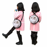 Round Cartoon Messenger Bags for Kids, Multi-function Mini Backpacks