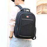 Multi-layer Zipper Backpack Men Computer Business Backpack