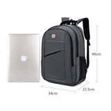 Multi-layer Zipper Backpack Men Computer Business Backpack