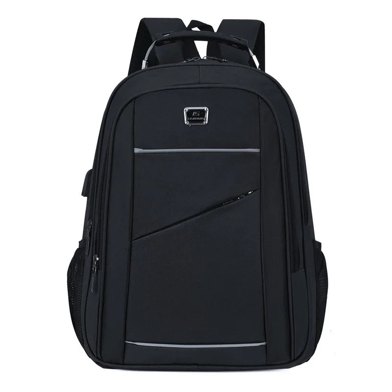 Multi-layer Zipper Backpack Men Computer Business Backpack