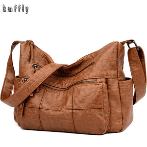 Soft Leather Shoulder Crossbody Bag Women Messenger Purses Handbags