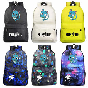 Anime Fairy Tail Boy Girl School Bag Teen Backpack