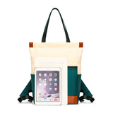 Multifunction Panelled Backpack Large Capacity School Bag