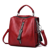 Multifunction Mini Backpack School Bags For Girls Women Leather Backpacks
