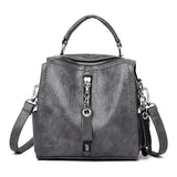 Multifunction Mini Backpack School Bags For Girls Women Leather Backpacks