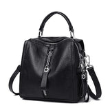 Multifunction Mini Backpack School Bags For Girls Women Leather Backpacks
