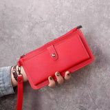 Women Wallet PU Leather Long Wallets Multi-card Clutch Zipper Purse
