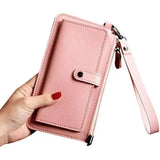 Women Wallet PU Leather Long Wallets Multi-card Clutch Zipper Purse