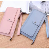 Women Wallet PU Leather Long Wallets Multi-card Clutch Zipper Purse