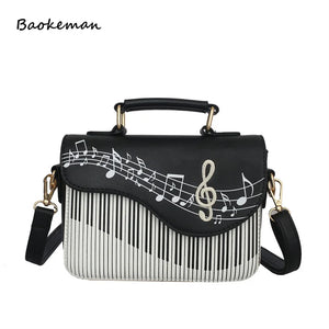 Music Piano Notes Tote Handbag Shoulder bag Women Casual Solid Shopping