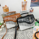 Music Piano Notes Tote Handbag Shoulder bag Women Casual Solid Shopping