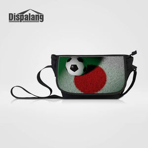 National Flag Soccers Prints Casual Messenger Bags Teenager School Laptop Canvas