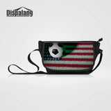 National Flag Soccers Prints Casual Messenger Bags Teenager School Laptop Canvas