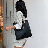 2 Big Women Shoulder Bags PU Totes High Quality Handbags