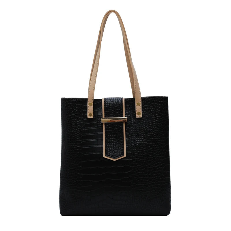 2 Big Women Shoulder Bags PU Totes High Quality Handbags