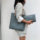 2 Big Women Shoulder Bags PU Totes High Quality Handbags