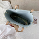 2 Big Women Shoulder Bags PU Totes High Quality Handbags