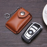 100% Leather Men Car Key Holder Wallet Business Retro Key Case