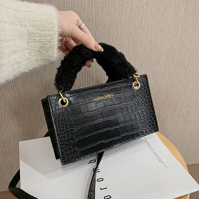 Animal Prints Handbag PU Leather Chain Strap Shoulder Bag