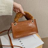 Animal Prints Handbag PU Leather Chain Strap Shoulder Bag