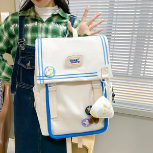 Nylon Women Backpacks Waterproof Rucksack for Girls School Bag Students Travel M