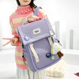 Nylon Women Backpacks Waterproof Rucksack for Girls School Bag Students Travel M
