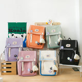 Nylon Women Backpacks Waterproof Rucksack for Girls School Bag Students Travel M