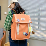 Nylon Women Backpacks Waterproof Rucksack for Girls School Bag Students Travel M