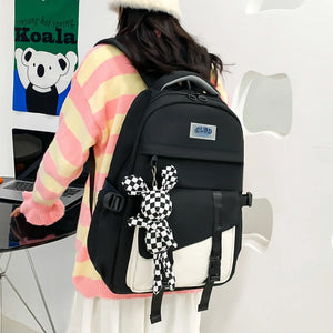 Waterproof Nylon Women Backpack for Girls School Bag
