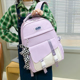 Waterproof Nylon Women Backpack for Girls School Bag