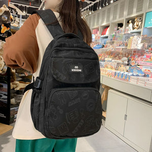 Nylon Waterproof Backpack for Teen Girls