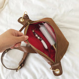 PU Leather Chain Waist Bag Belt Bag for Women