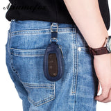 Leather Car Key Bag Men's Key Holder Mini Portable Keychain Wallet