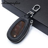 Leather Car Key Bag Men's Key Holder Mini Portable Keychain Wallet