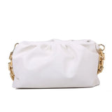Leopard Chain Crossbody Bag Solid PU Shoulder Bag