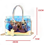 Laser Transparent Crossbody Bag Waterproof PVC Beach Bag