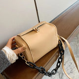 Women's Pu Leather Bag Chain Strap Crossbody Small Square Bags