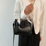 Lady's Small Square Handbag Summer Texture One Shoulder Cross Body Bag