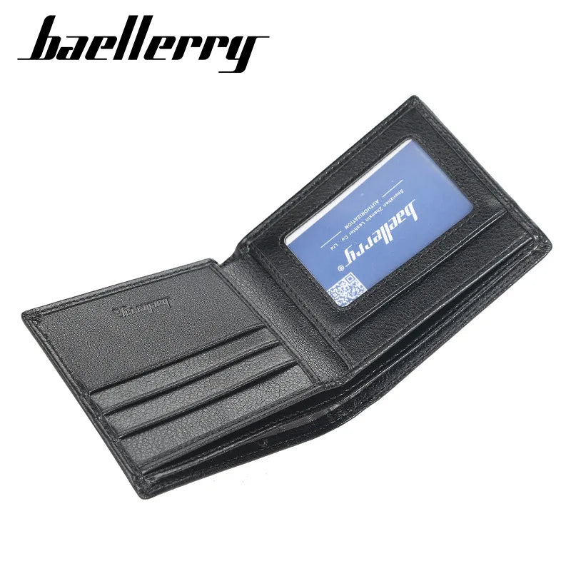 Men Wallets Short PU Leather Vintage Purse Small Money Clip Business Clutch Bags
