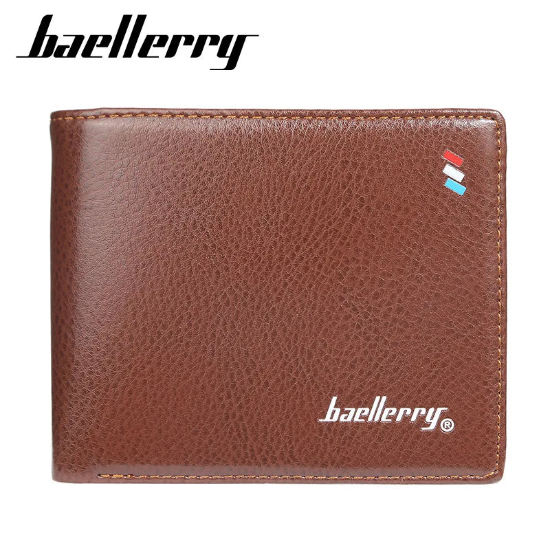 Men Wallets Short PU Leather Vintage Purse Small Money Clip Business Clutch Bags