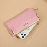 Embossed Woven Pattern Mobile Phone Bag Wallet