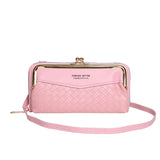 Embossed Woven Pattern Mobile Phone Bag Wallet