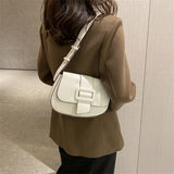Soft Leather Shoulder Bag Women's Solid Handbag