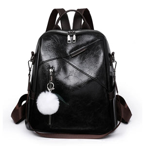 Women PU Leather Soft Shoulder Bags Backpack Daliy Shopping