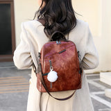 Women PU Leather Soft Shoulder Bags Backpack Daliy Shopping