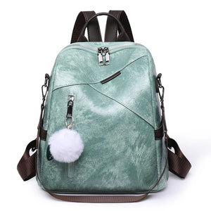 Women PU Leather Soft Shoulder Bags Backpack Daliy Shopping