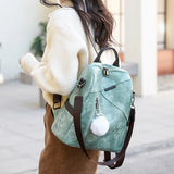 Women PU Leather Soft Shoulder Bags Backpack Daliy Shopping