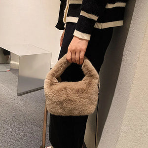 Winter Women Faux Fur Cross body Bag Lady's Handbag Shoulder Tote Bags