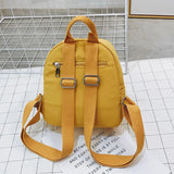 Women Backpack High Zipper Mini School Bag Double Belt Shoulder Bags