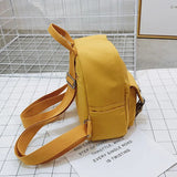 Women Backpack High Zipper Mini School Bag Double Belt Shoulder Bags